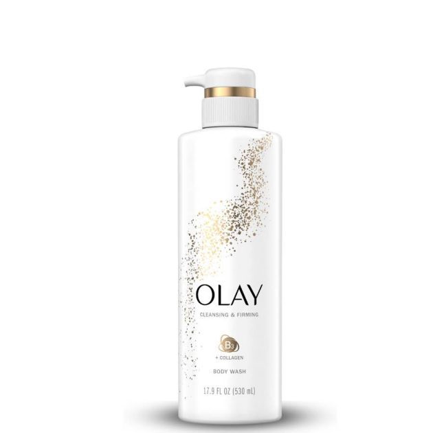 Olay Body Wash with Collagen and Vitamin B3, Cleansing & Firming, 17.9 Fl Oz