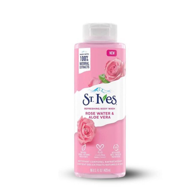 ST IVES REFRESHING BODY WASH ROSE WATER & ALOE VERA