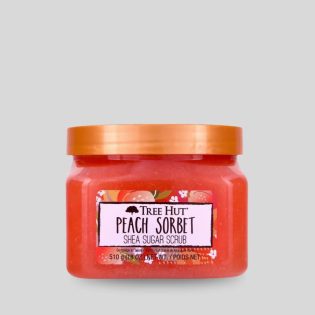 Treehut peach sorbet shea sugar scrub